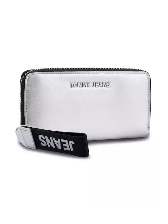 Tommy Hilfiger Large Leather Women's Wallet Cards Silver