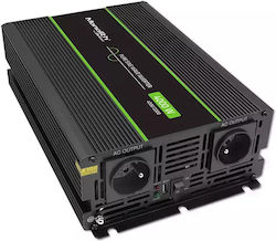 Qoltec Auto-Stromwandler Reine Sinuswelle 4000W Für Umwandlung 12V Gleichstrom in 230V AC