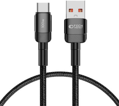 Tech-Protect Ultraboost Evo USB 2.0 Cable USB-C male - USB-A 100W Black 0.5m