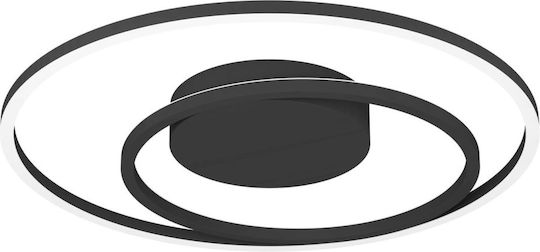 Eglo Calagrano Smart Ceiling Mount Light 45cm Black with Integrated LED and Remote Control