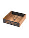 Zaros Wooden Napkin Holder Beige 18x18x5cm KZ291
