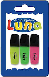 Luna Marker Unterstreichen Sie Gelb, Grün, Rosa Set 12Stücke Luna Marker Unterstreichen Sie Gelb, Grün, Rosa Set 12Stücke