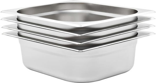 vidaXL Gastronorm-Behälter Edelstahl GN1/2 mit Tiefe 100mm