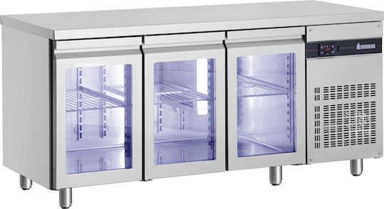 Inomak Edelstahl Kühltisch 350Es mit Schublade und Kühlaggregat L179xB60xH90cm