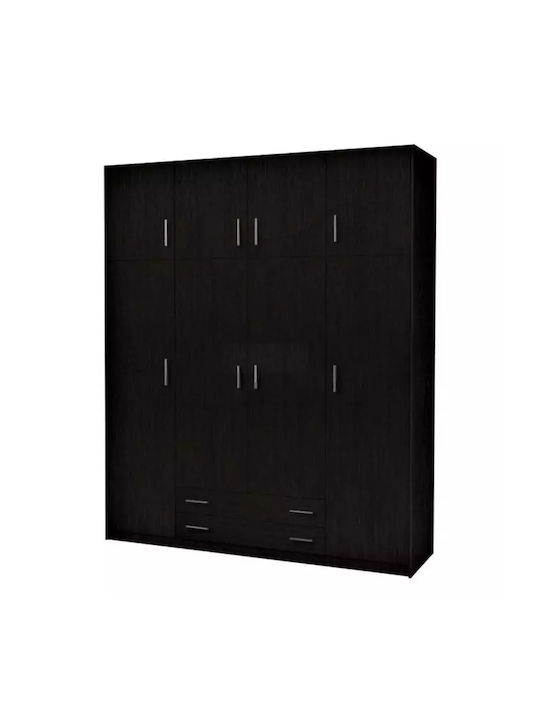 Τετράφυλλη Ντουλάπα με Πατάρι Βέγγε 200x60x240cm