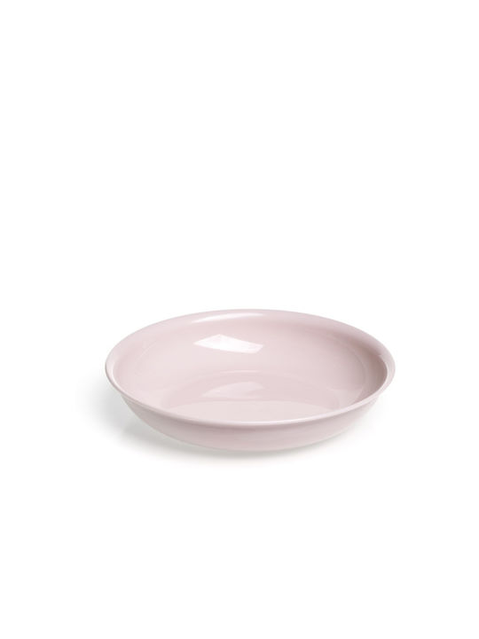 Plastic Soup Plate Pink