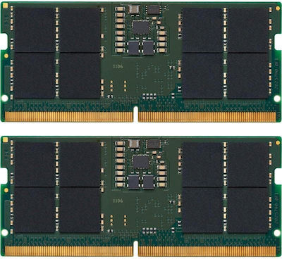 Kingston Value 16GB DDR5 RAM με 2 Modules (2x8GB) και Ταχύτητα 5600 για Laptop