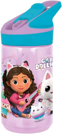 Gabby's Dollhouse Παιδικό Παγούρι Πλαστικό Μωβ 480ml