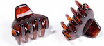 Set of Hair Clips Brown 2pcs