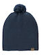 Pom Pom Beanie Beanie in Albastru marin color