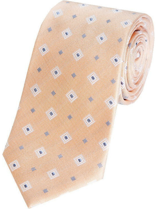 Epic Ties 0005 Men's Tie Silk Printed in Orange Color