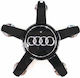 Zero-Wheel Capace Centru Roată Audi Negru 1buc