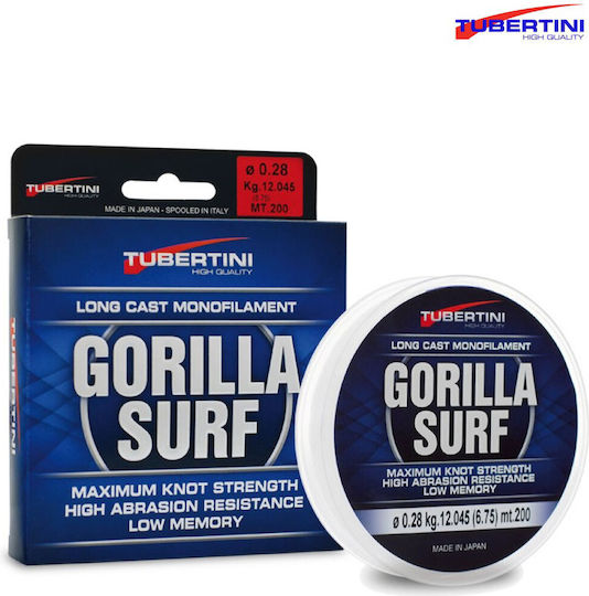 Tubertini Surf Πετονιά Ψαρέματος Διάφανη 300m / 0.3mm