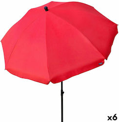 Aktive Foldable Beach Umbrella Red