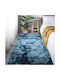 To megalo pazari Non-slip Runner Shaggy Furry Blue 80x180cm