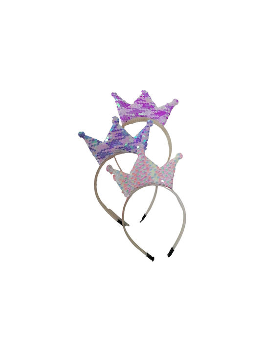 Ro-Ro Accessories White Kids Headband with Crown