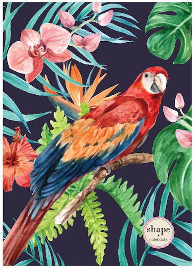 Shape Notebooks Spiral Caiet Cu dungi B5 Shape Tropical Multicolor 1buc