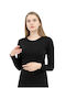 Join Bluza termica pentru femei cu maneci lungi Negru