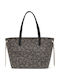 K Icon Γυναικεία Τσάντα Shopper Ώμου Μαύρη