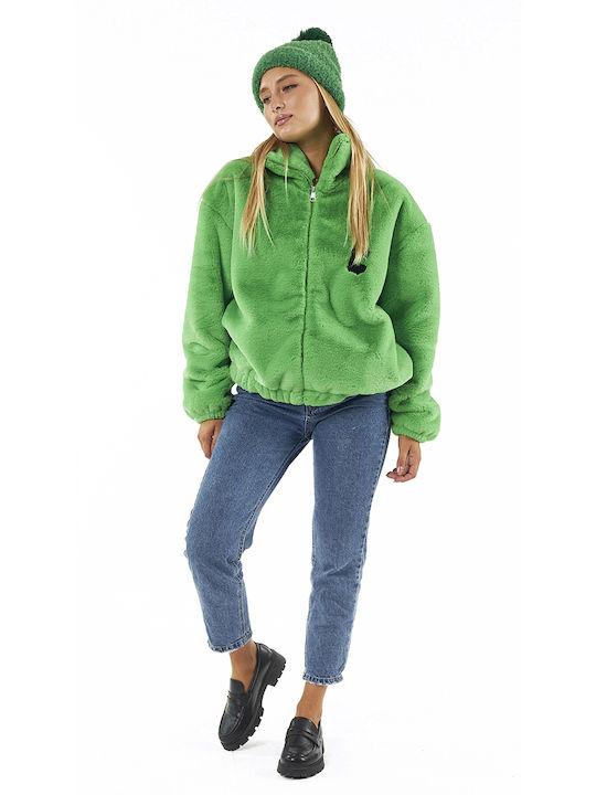 Verde Κοντή Γυναικεία Γούνα Πράσινο