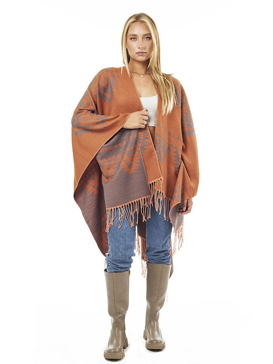 Verde Women's Midi Cape Orange