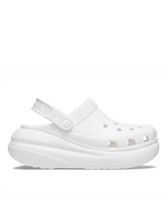 Crocs Classic Crush Σαμπό Λευκά