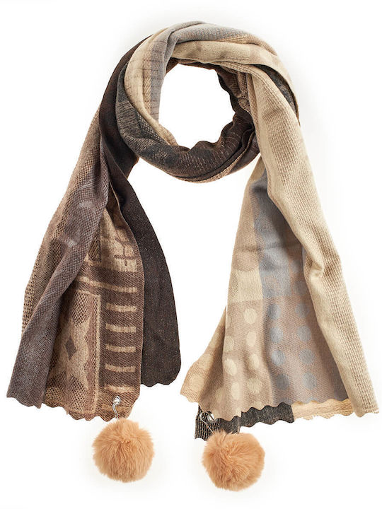 Verde Women's Wool Scarf Beige