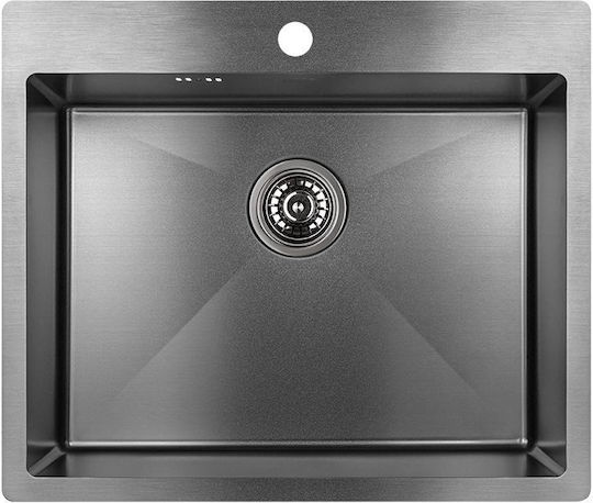 Laveo SAM 510T Ένθετος Inox Μ59xΠ51cm Γκρι