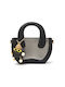 Foxer Leder Damen Tasche Tote Hand Schwarz