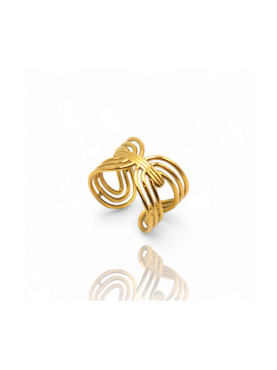 Women's Ring from Steel Gold Plated