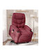 Relaxsessel Friseurwaschbecken mit Fußhocker Bordeaux 74x89x100cm