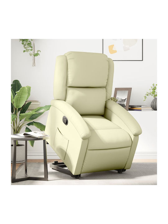 Relaxsessel mit Fußhocker aus echtem Leder Crea...