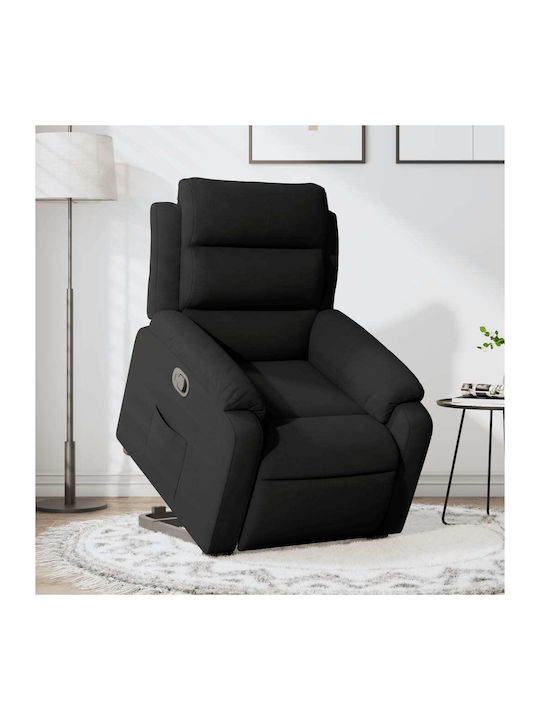 Relaxsessel mit Fußhocker Samt Black Velvet-Bla...