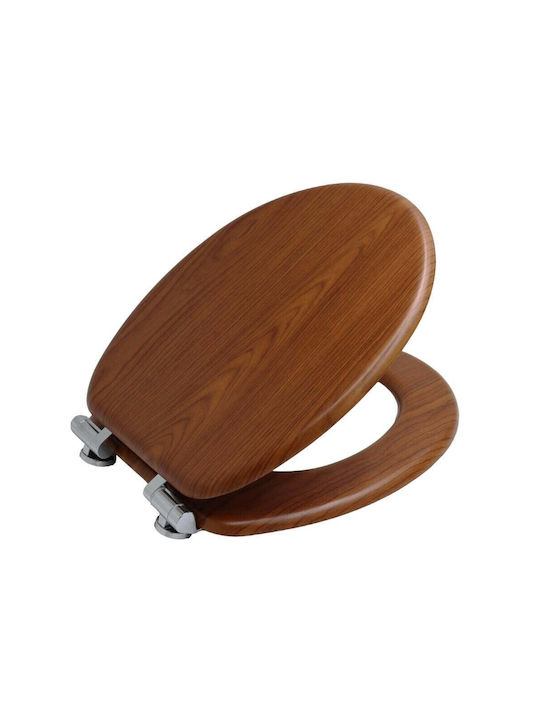 Bisk Deska Capac WC Închidere Lentă Plastic 42.8x37cm Maro