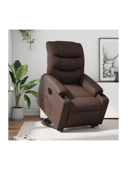 Fotoliu Relax cu Puf din Piele Ecologică Synthetic Leather 75.5x93x99.5cm