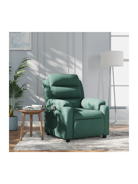 Relaxsessel mit Fußhocker Dark Green 75x92.5x100cm