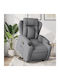 Relax Armchair with Footstool Light Grey 77x94.5x100cm