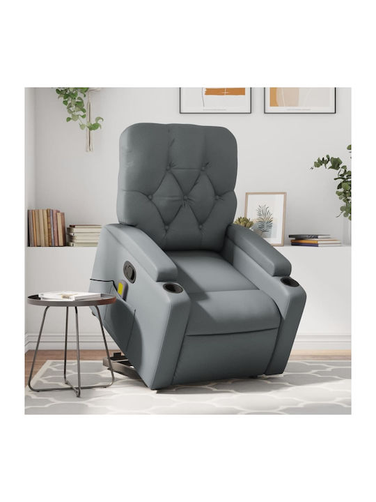 Πολυθρόνα Relax Massage με Υποπόδιο από Δερματί...