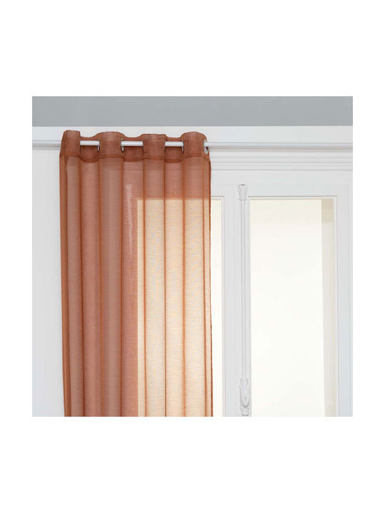 Atmosphera Κουρτίνα με Τρουκς Moly Πορτοκαλί 135x240εκ.