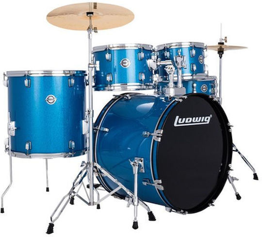 Ludwig Accent Fuse 5pc Blue Drum Set