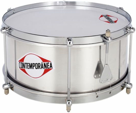 Contemporânea Paradetrommel 12"x 15cm Caixa mini Guerra 12" in Silber