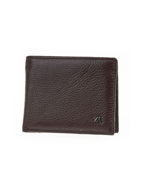 Verde Men's Leather Wallet Brown