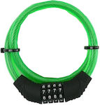 13434 Bicycle Cable Lock with Combination Green