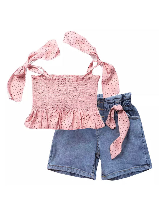 Εβίτα Kids Set with Shorts Summer 2pcs Somon