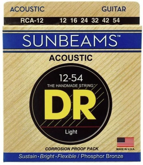 DR Sunbeams RCA-12 Corzi Pentru Chitară Acustică Oțel 54