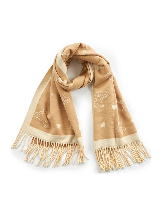 Verde Frauen Wollschal Beige