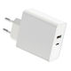Platinet Charger Without Cable with USB-A Port and USB-C Port 87W Power Delivery Whites (PLCUPD87W)