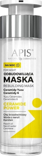 Apis Natural Cosmetics Ceramide Power Gesichtsmaske für das Gesicht für Wiederherstellen / Aufhellung 1Stück 50ml