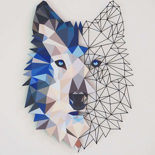 Wallity Mixed Art Πολύχρωμο από Ξύλο 48x35cm