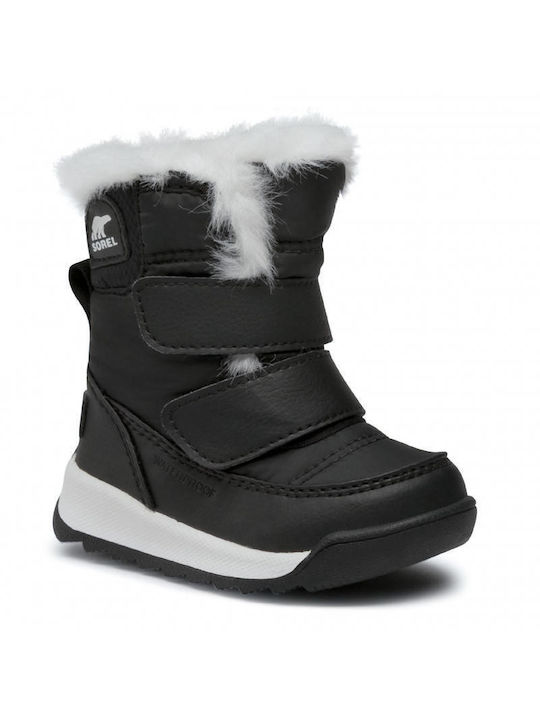 Sorel Toddler Whitney Ii Kids Snow Boots with Hoop & Loop Closure Black